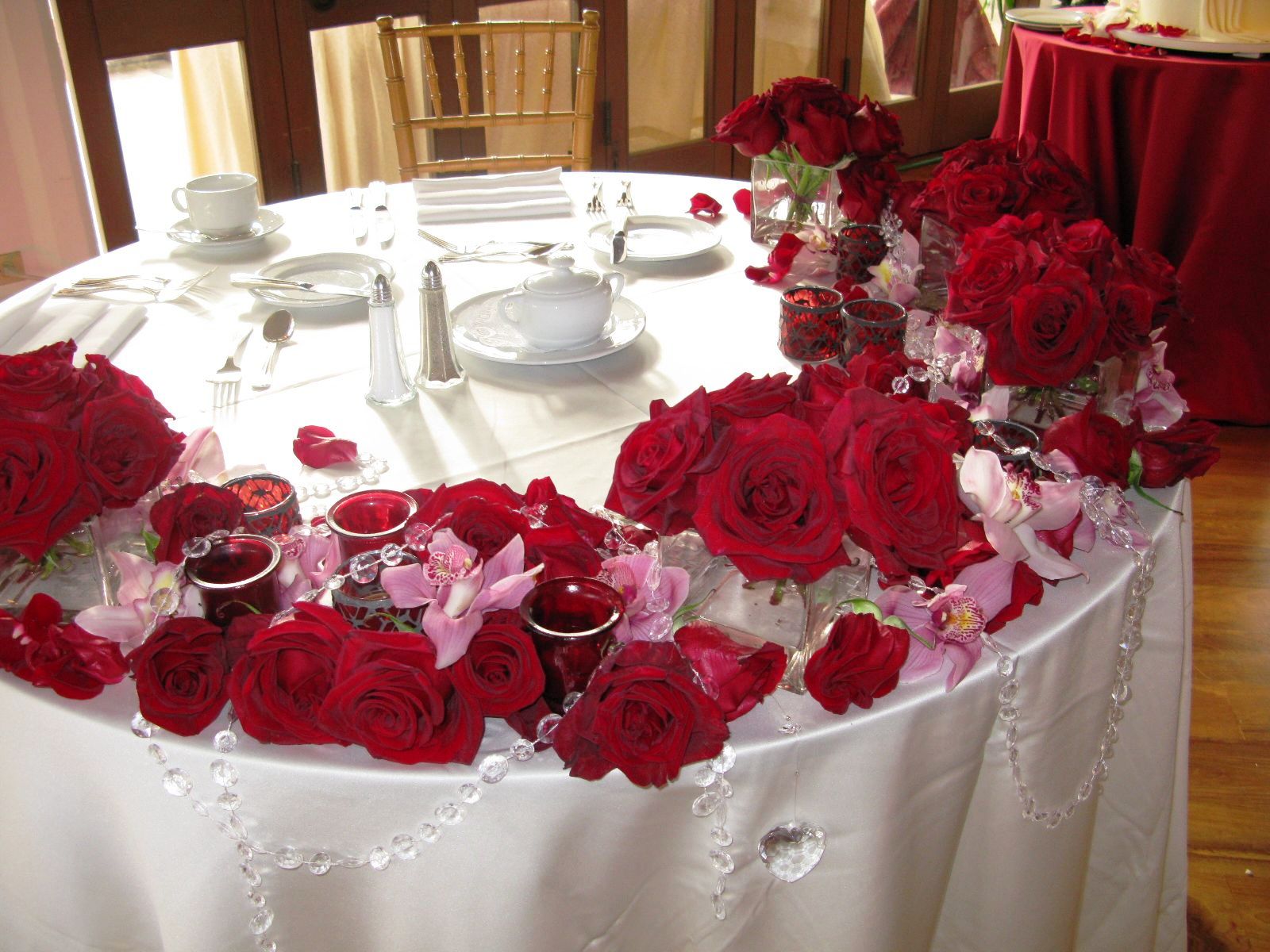 Romantic Red Wedding Party Decorations