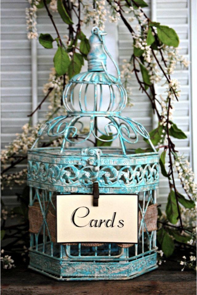 Shabby Chic Bird Cage Wedding Decorations
