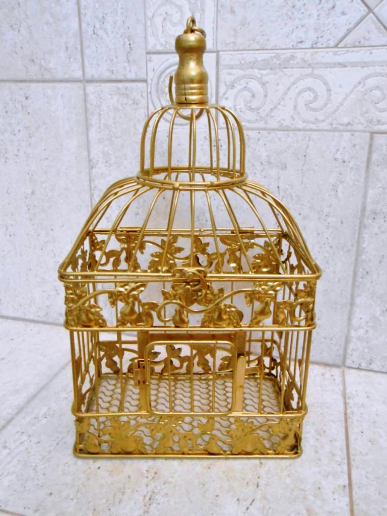 Small Gold Wedding Birdcage Decorations
