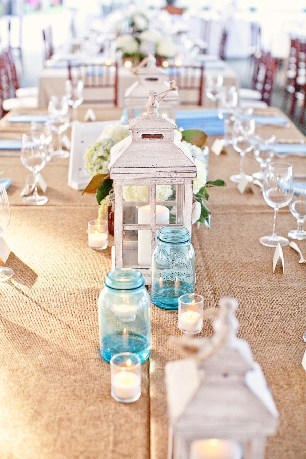 Southern Beach Wedding Table Centerpiece