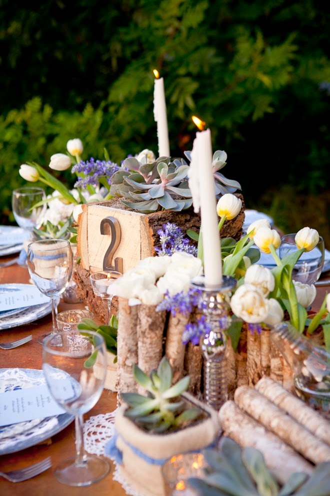 Summer Rustic Wedding Table Decorations