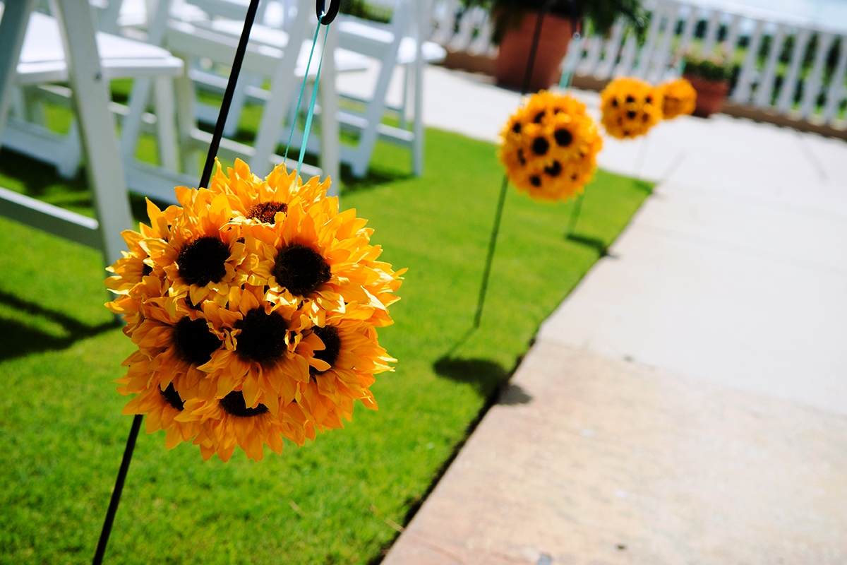 Sunflower Aisle Wedding Ceremony Decorations