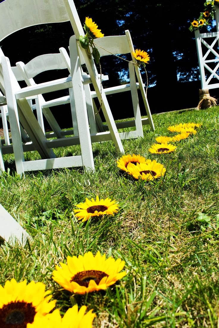 Sunflower Wedding Aisle Decorations