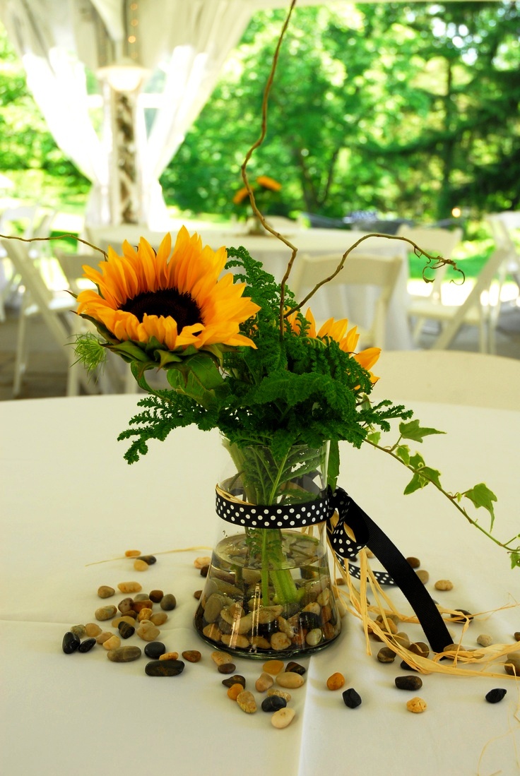 Sunflower Wedding Table Decorations Ideas