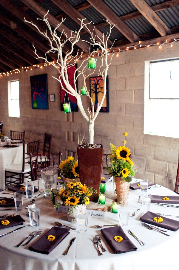 Sunflower Wedding Table Decorations