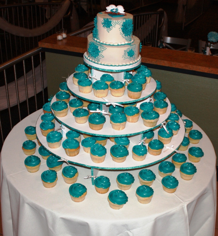Teal Cupcake Wedding Decorations
