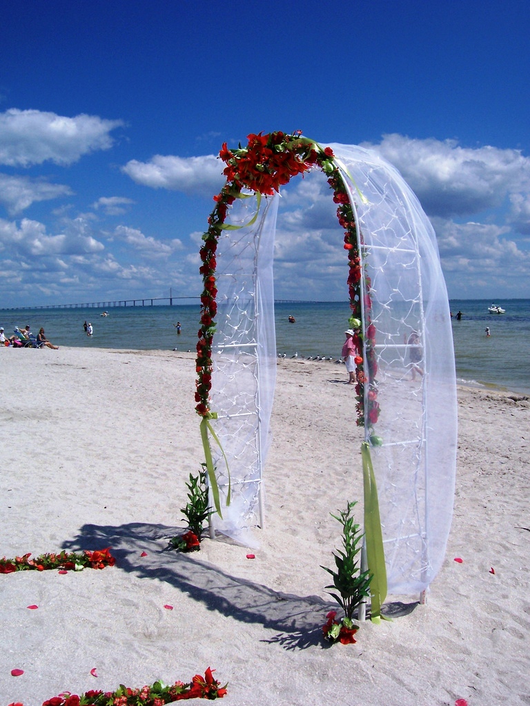 Tulle Wedding Arch Decoration Ideas