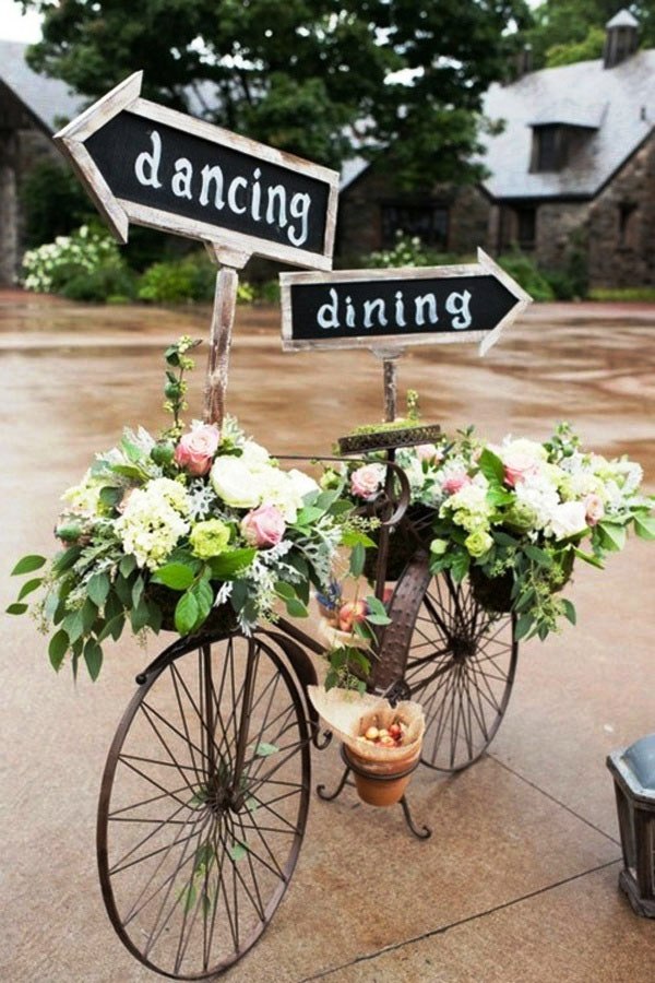 Vintage Bike Signs Wedding Decorations