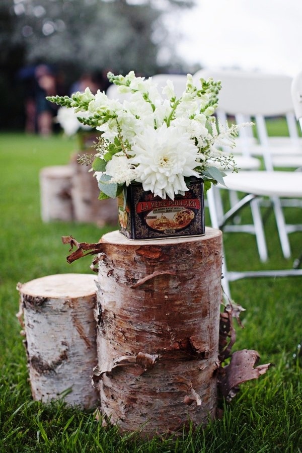 Wedding Aisle Wood Stumps Decorations