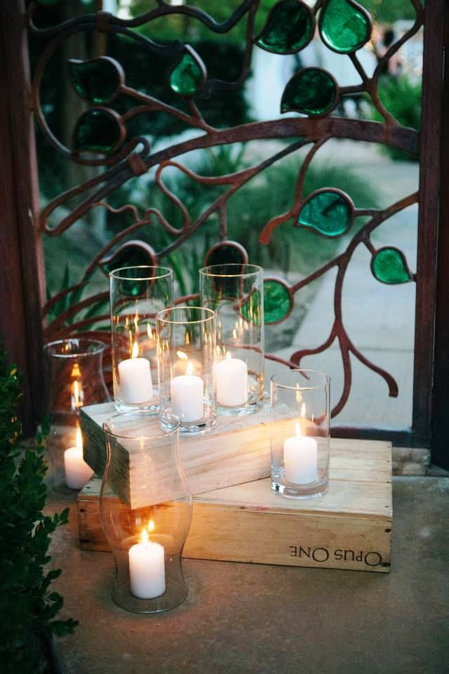 Wedding Wine Boxes Decoration With Candle