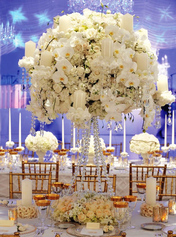 White Wedding Centerpiece Decorations Ideas