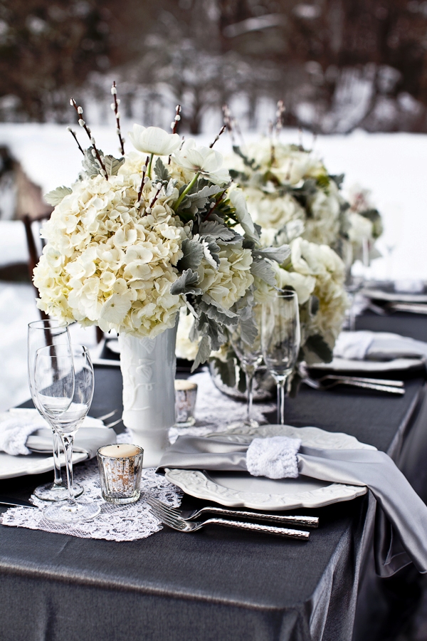 White Winter Wedding Decorations
