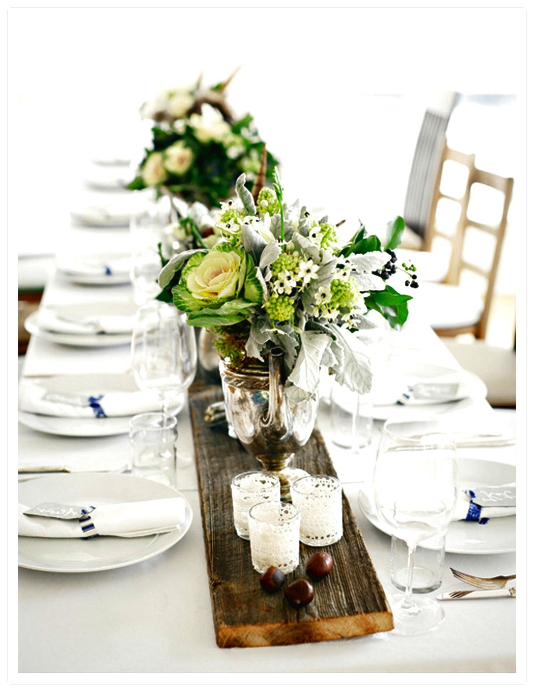 Wood Rustic Wedding Party Table Decoration Ideas