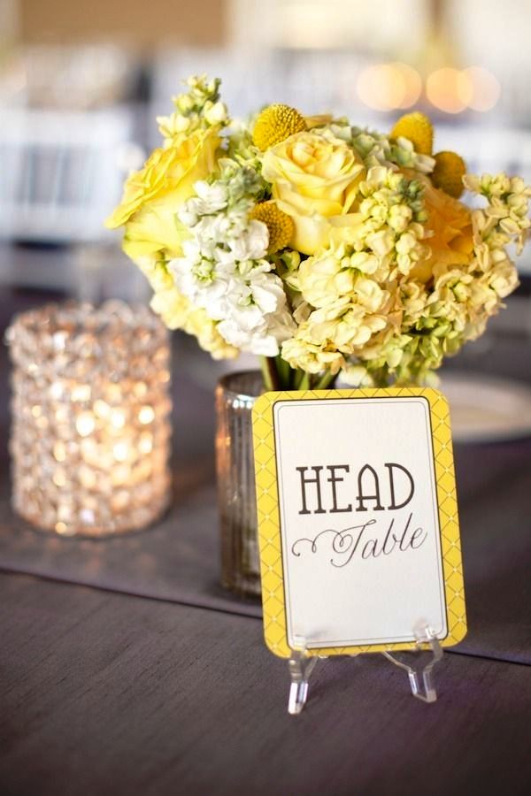 Yellow Wedding Table Centerpieces Decorations