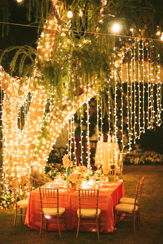 decoration backyard wedding lighting ideas