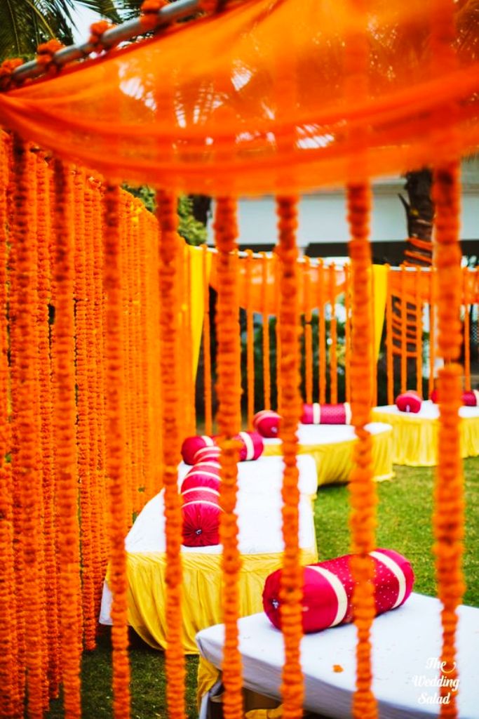orange Indian Wedding Decorations