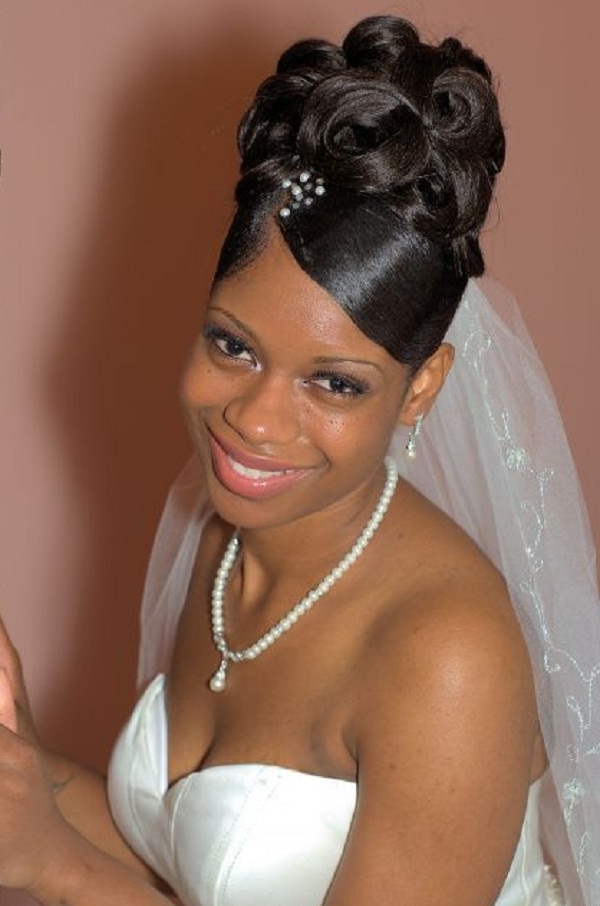 Black Wedding Hairstyles With Veil