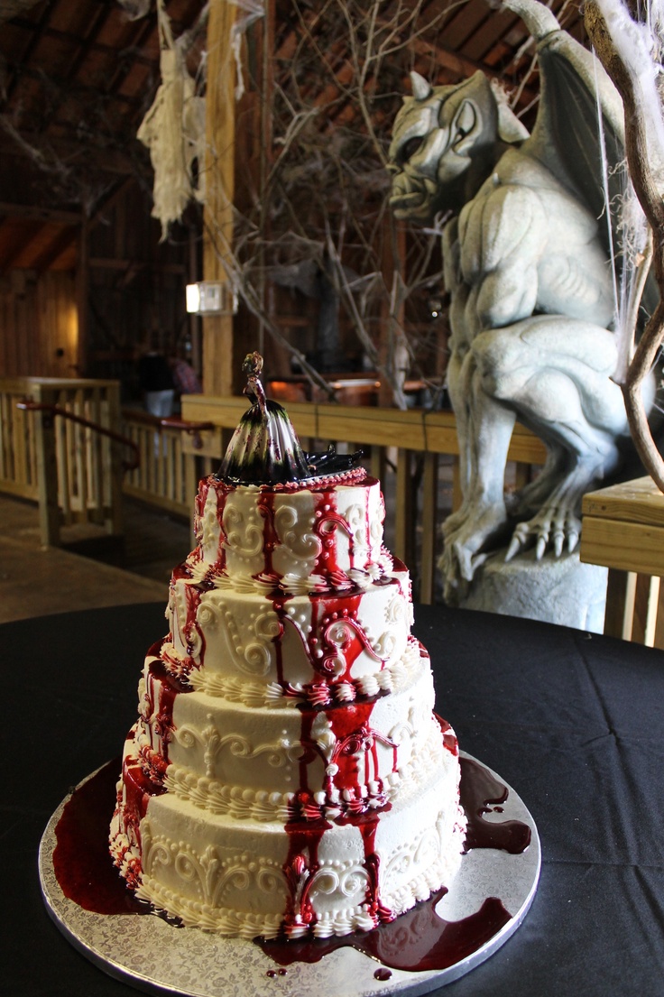 Bloody Halloween Wedding Cake