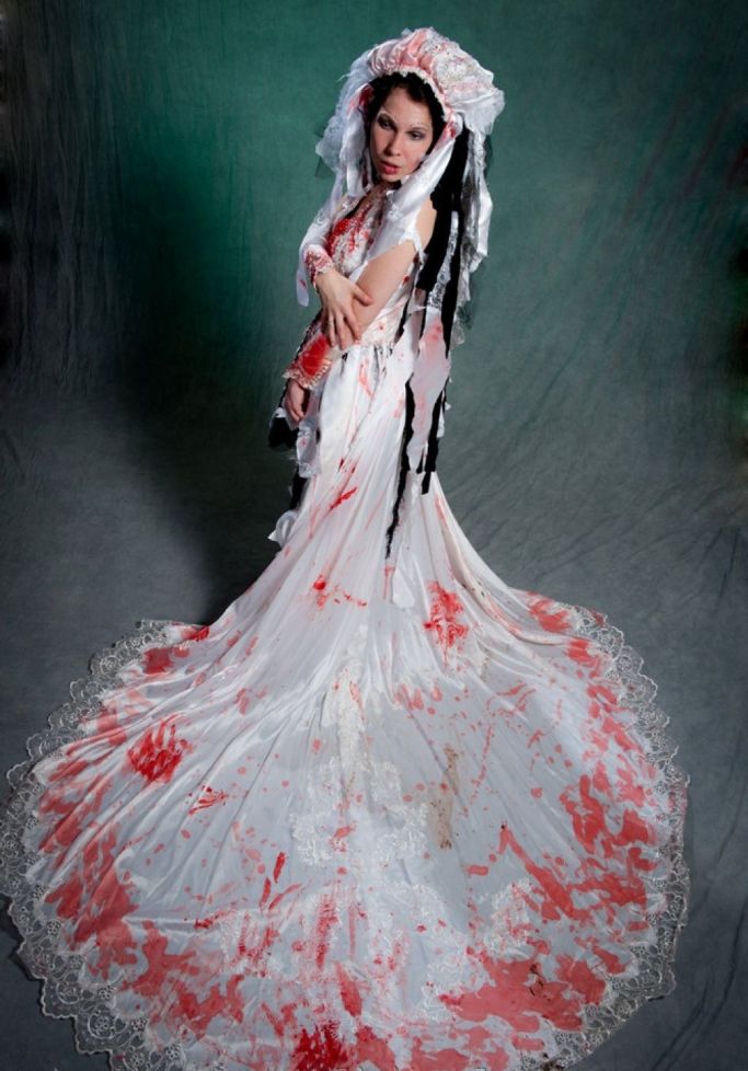 Bloody Halloween Wedding Dress