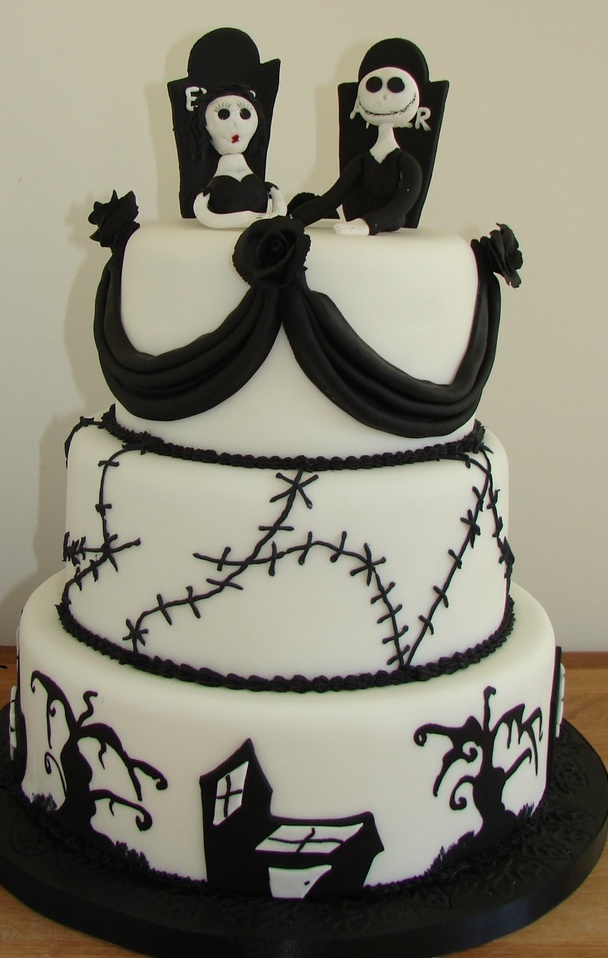 Cool Halloween Wedding Cake Ideas