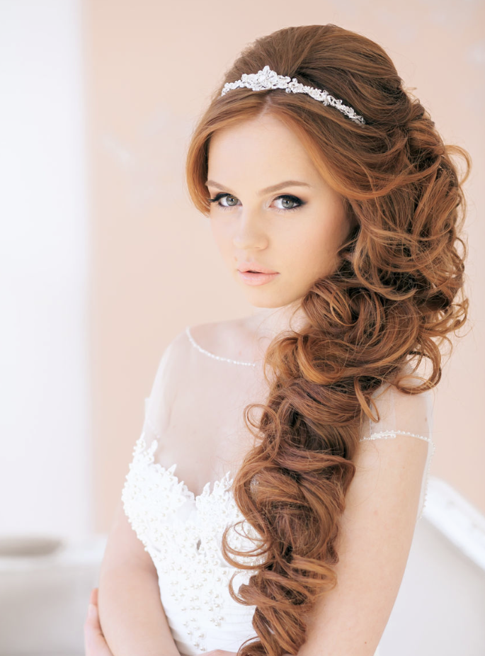 Curly Wedding Hairstyles With Headband