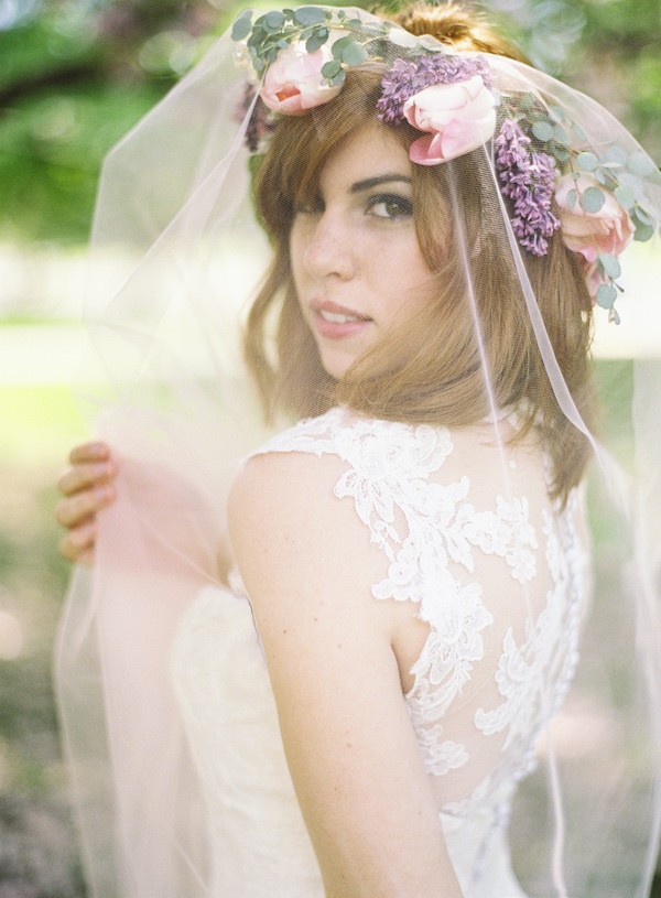 Flowers Wedding Hairstyles With Veil