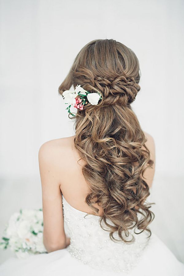 Half Up Half Down Country Wedding Hairstyles