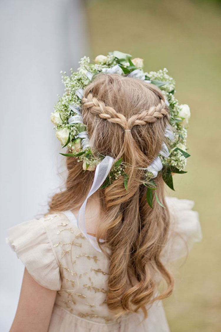 Half Up Half Down Wedding Hairstyles For Kids