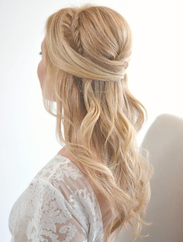 Half Up Half Down Wedding Hairstyles With Poof