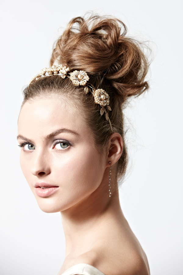 Knot Bun Wedding Hairstyles With Flowers