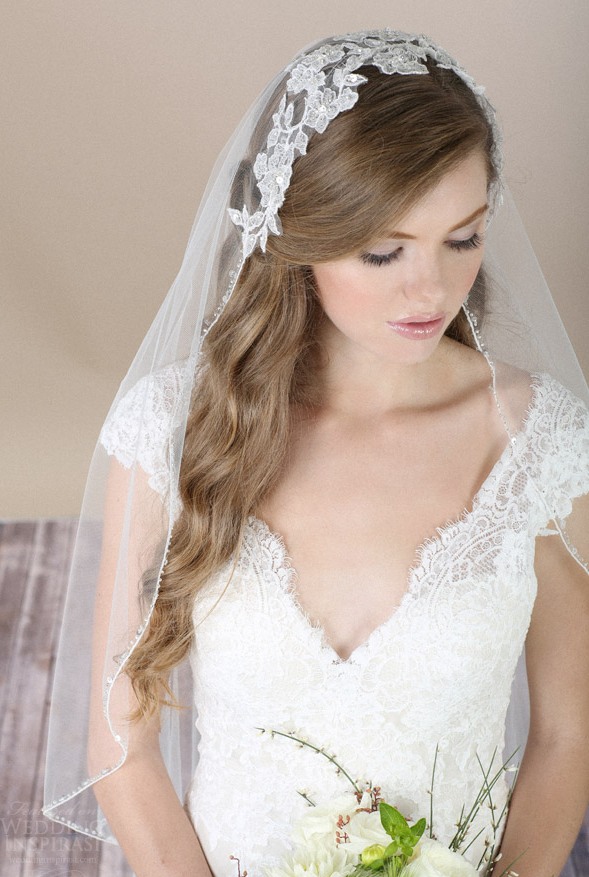 Lace Wedding Hairstyles With Veil