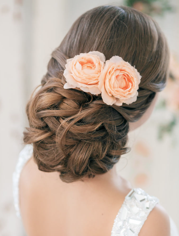 Low Buns Rustic Wedding Hairstyles