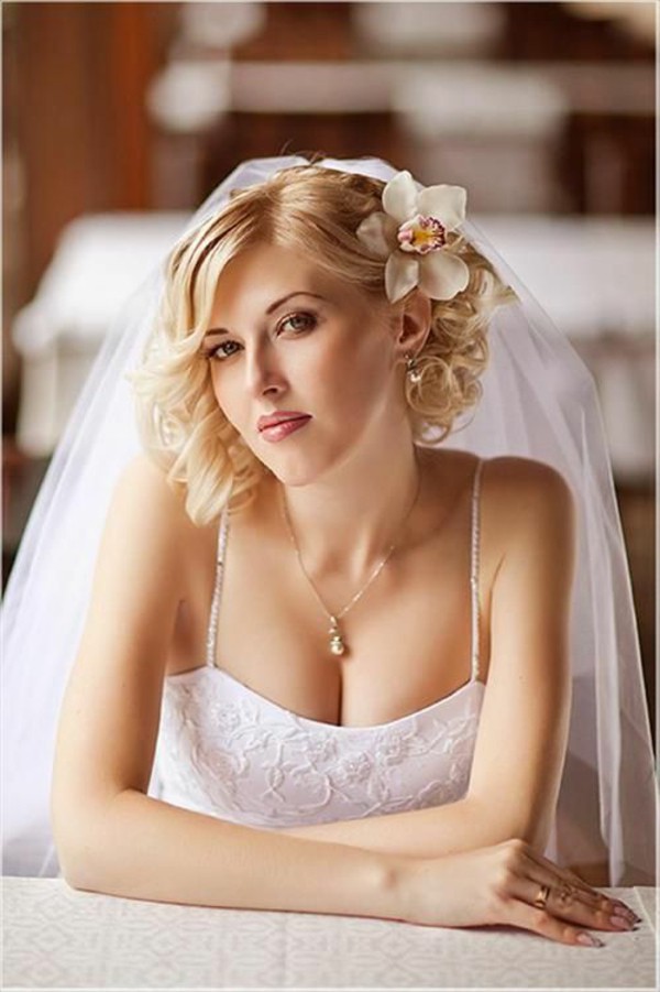 Medium Length Wedding Hairstyles With Flowers