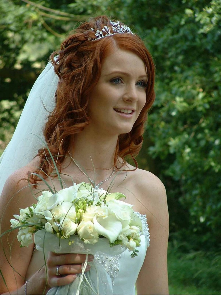 Medium Wedding Hairstyles With Veil