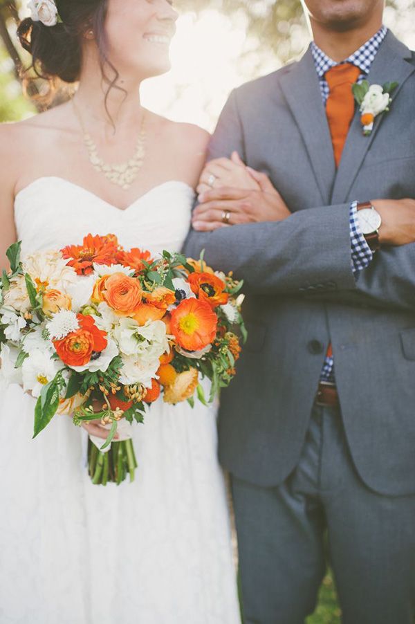 Orange Halloween Wedding Flowers Ideas
