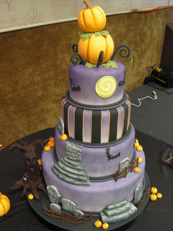 Pumpkin Halloween Wedding Cake