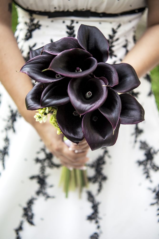 Purple Halloween Wedding Bouquet