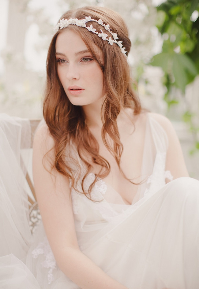 Simple Wedding Hairstyles With Headpieces