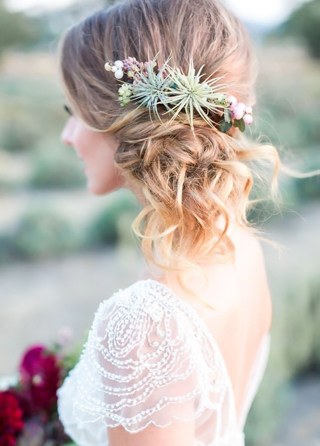 Spring Wedding Hairstyles With Flowers
