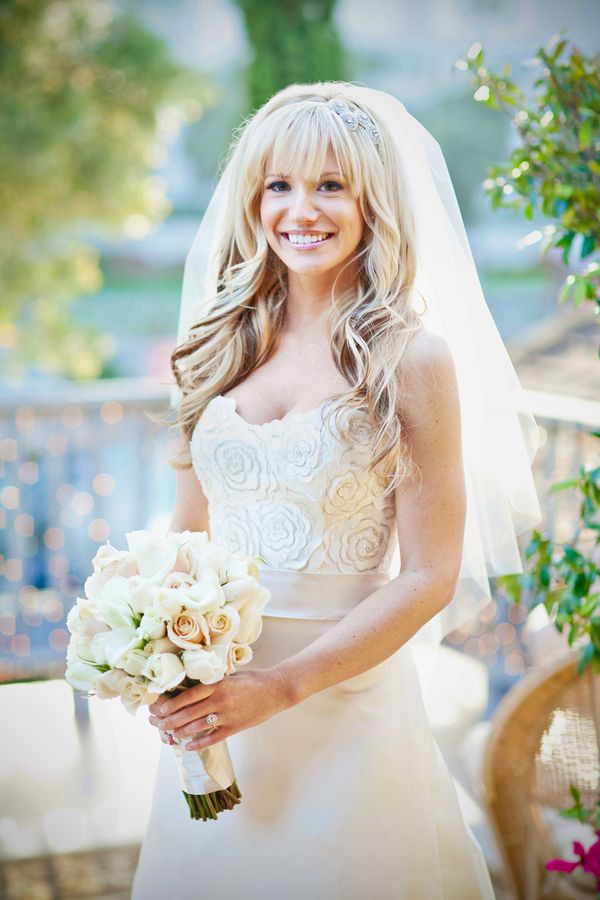 Wavy Wedding Hairstyles With Veil