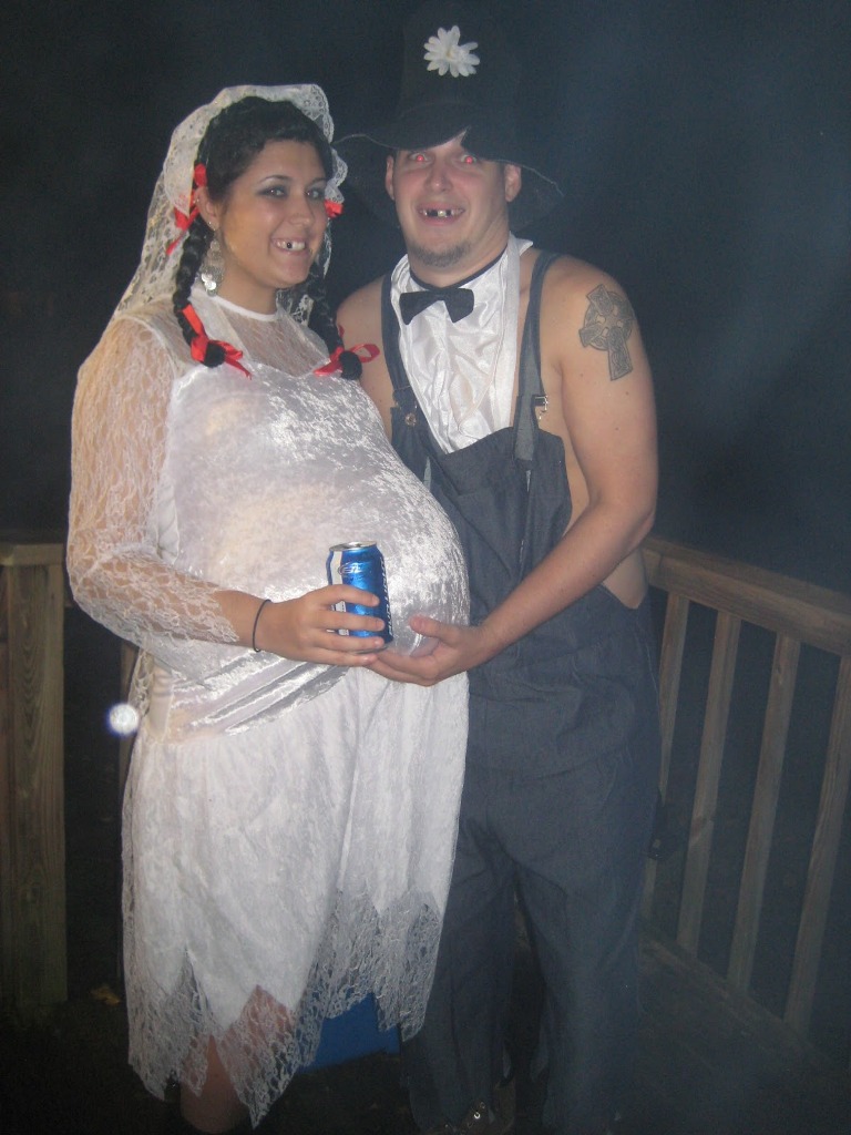 White Trash Pregnant Halloween Wedding Costumes