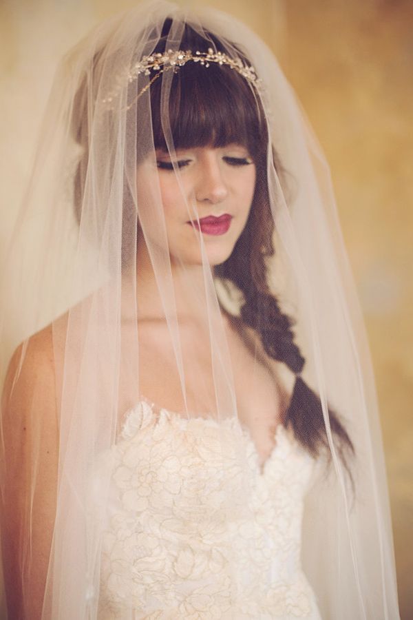 Winter Wedding Hairstyles With Veil