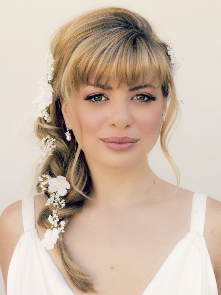 Side Wedding Hairstyles With Bangs