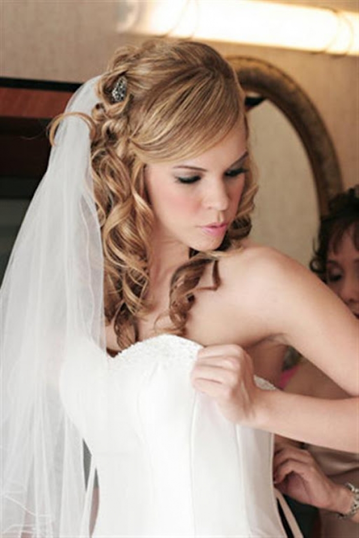 Wedding Hairstyles With Bangs And Veil