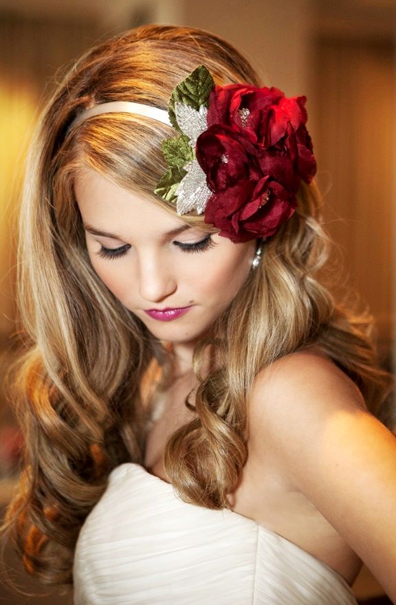 Winter Wedding Hairstyles With Headpieces