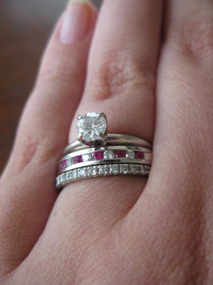 awesome-engagement-and-wedding-band-ring-on-finger