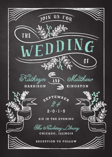 floral-chalkboard-wedding-invitations