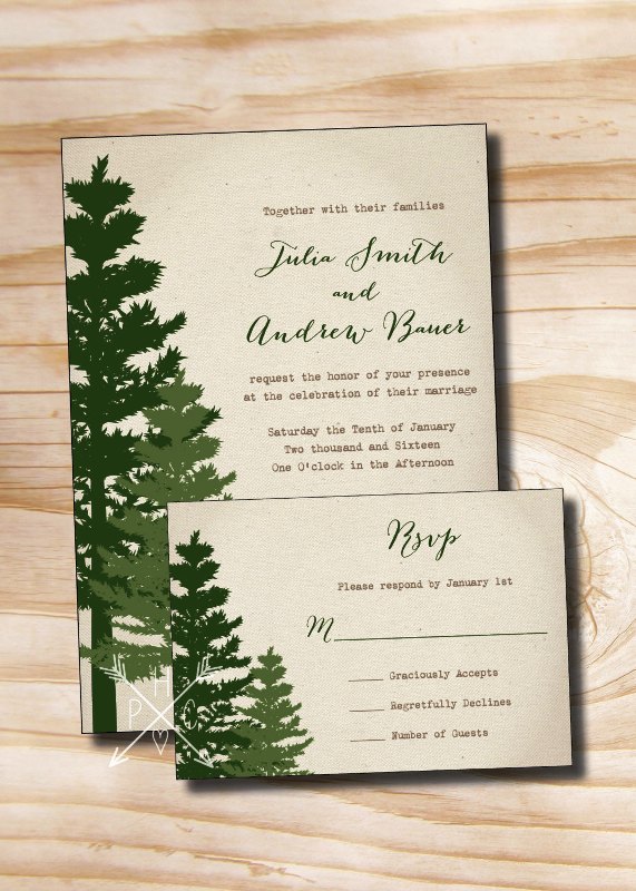rustic-wedding-invitations-with-pine-trees