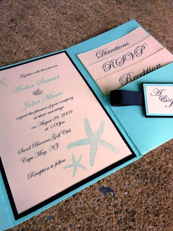 starfish-beach-theme-wedding-invitations