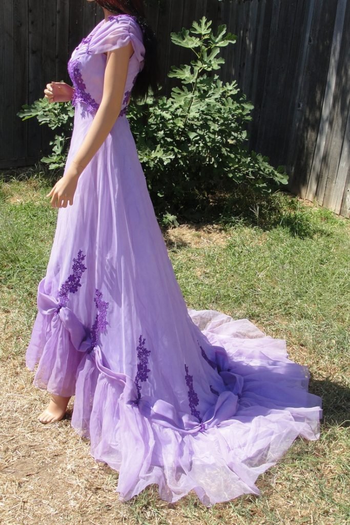 A Purple Halloween Wedding Dress